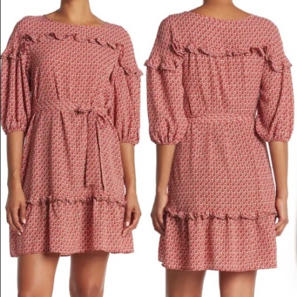 NWT | Max Studio Crepe Tie Waist Dress - Picture 1 of 5